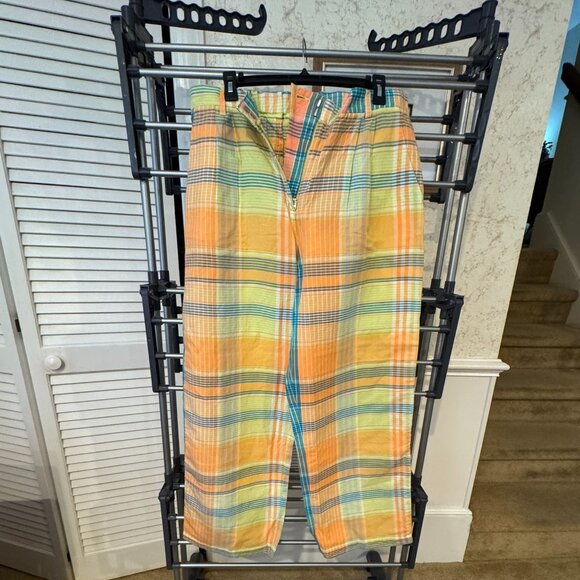 Vineyard Vines Plaid Linen Trouser - Picture 1 of 2